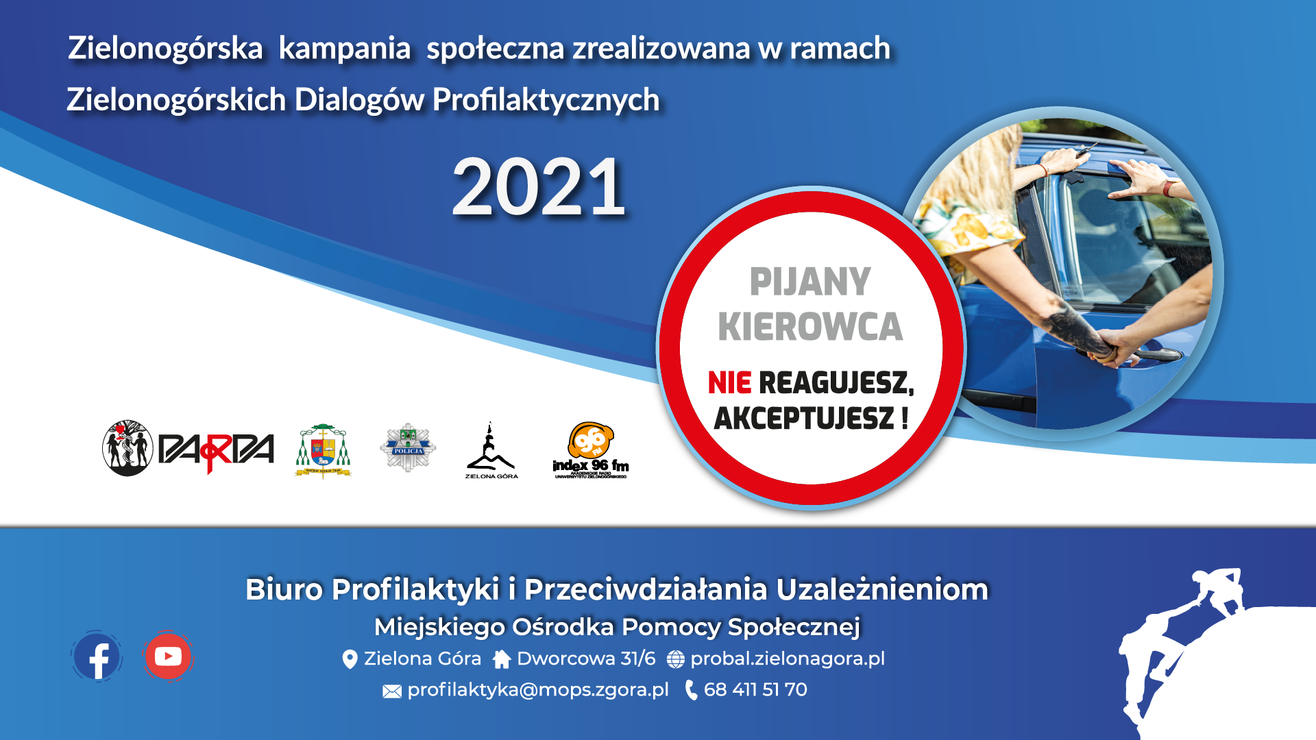 Zielonogórska kampania społeczna „Pijany kierowca-nie reagujesz, akceptujesz!”